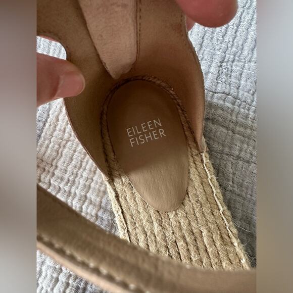 Eileen Fisher Lala Espadrille Flat In Light Gold Size 9 NWT $195 MSRP - Picture 6 of 8